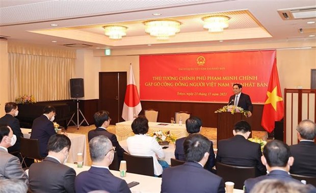 Prime Minister Pham Minh Chinh meets Vietnamese community in Japan